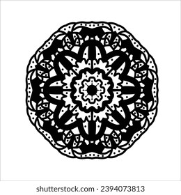 folk art bohemian style, ethnic mandala, Round Ornament Pattern. Vintage decorative elements. Islam, Arabic, Indian, ottoman motifs. Asian pattern