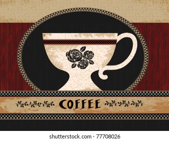 Folk Art Coffee Poster