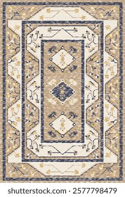 Folk art and Floral design Vector Carpet with modern Pattern and texture having trending colors in high resolution
