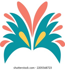 folk art flower vector background
