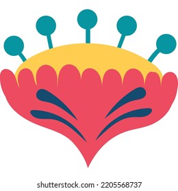 folk art flower vector background