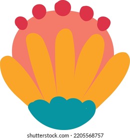 folk art flower vector background