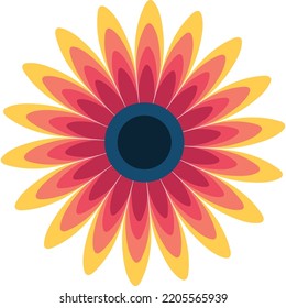 folk art flower vector illustration