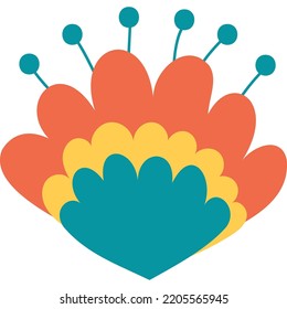 folk art flower vector illustration