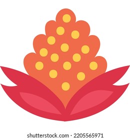 folk art flower vector illustration