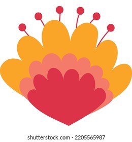 folk art flower vector illustration