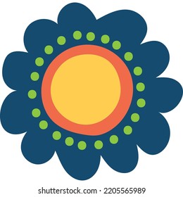 folk art flower vector illustration