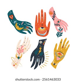 Folk Art Hand Design Element