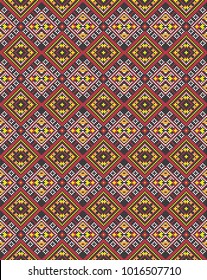 Folk art knitted embroidered good by cross-stitch pattern
