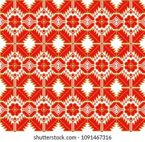 Folk art knitted embroidered good by cross-stitch pattern