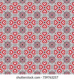 Folk art knitted embroidered good by cross-stitch pattern