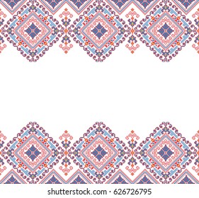 Folk art knitted embroidery pattern.