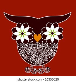 folk art owl