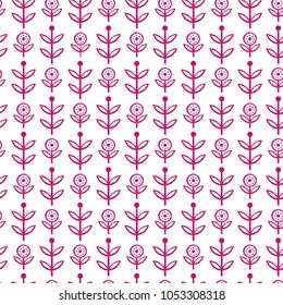 Folk art pattern in Scandinavian, Nordic style