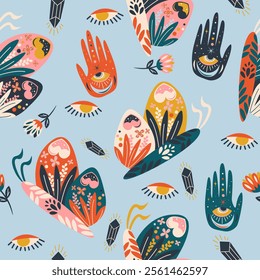 Folk Art Seamless Pattern Illustration