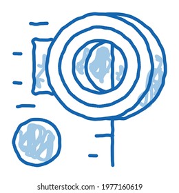 Folk Ball Game sketch icon vector. Hand drawn blue doodle line art Folk Ball Game Sign. isolated symbol illustration
