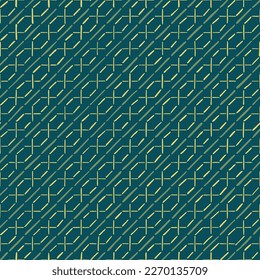 folk decorative art. ornament of hand drawn stripes. vector seamless pattern. blue, green, yellow geometric repetitive background. fabric swatch. wrapping paper. continuous design template for textile