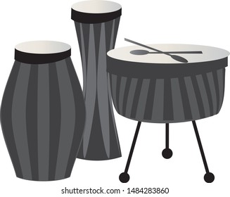Folk Drum Musical Instruments Set