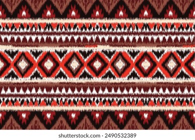 folk embroidery Seamless fabric pattern Ethnic patterns, beautiful patterns, bohemian style. abstract art print Design for fabric, rugs, wallpaper and clothing. Aztec geometric art.