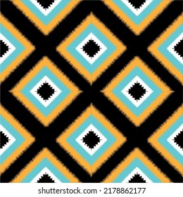 folk embroidery,Beautiful Ethnic Aztec geometric art ornament print. abstract ikat art. Seamless pattern in tribal,  and Mexican style.wallpaper, clothing, wrapping,fabric  Design for carpet