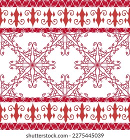 Folk ethnic seamless pattern in mandala vector illustration design for mat, scarf, carpet, wrapping paper, tile, fabric and more