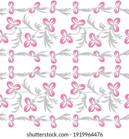 Folk floral abstract seamless pattern fantasy flowers
