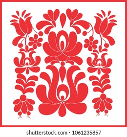 Folk floral embroidery ornament pattern for t-shirts or as print out for calendars or as event decoration