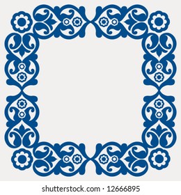 folk floral frame