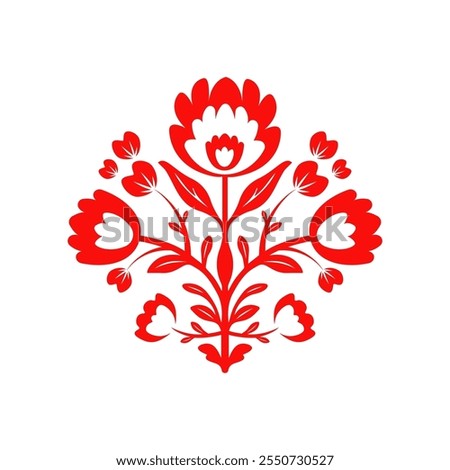 Folk Floral pattern. Decorative element.
