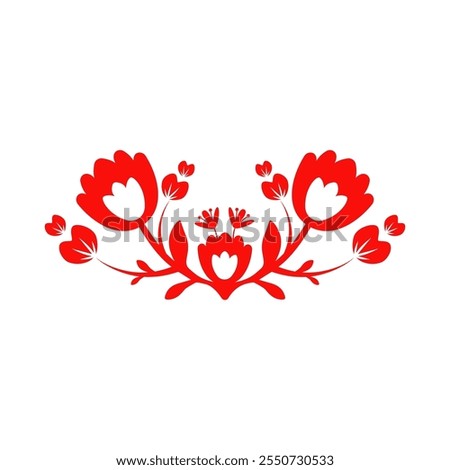 Folk Floral pattern. Decorative element.
