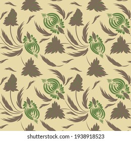 Folk floral pattern. Flowers print. seamless pattern