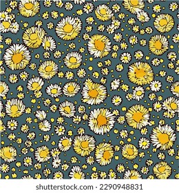 Folk floral seamless pattern background.