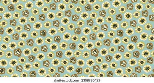 Folk floral seamless pattern. Modern abstract design for paper, cover, fabric, pacing and other users