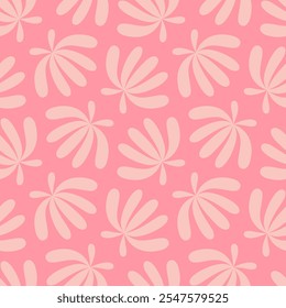 Folk floral seamless pattern. Traditional slavic scandinavian ornament with rustic embroidery motifs. Clean flat minimal geometric shapes in unique reflected elegant print.