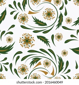 Folk flowers pattern Floral surface design Seamless pattern