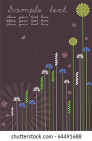 Folk greeting card