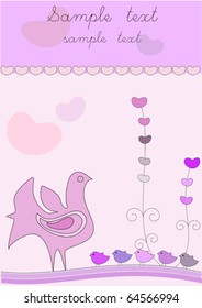 Folk greeting card