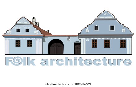 folk house illustration