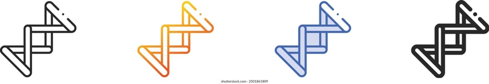 folk icon.Thin Linear, Gradient, Blue Stroke and bold Style Design Isolated On White Background
