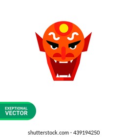 Folk Mask Vector Icon 2