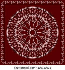 Folk Motif Design wall painting