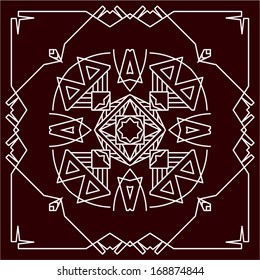 Folk Motif Design wall painting