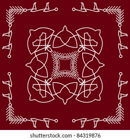 Folk Motif Design wall painting