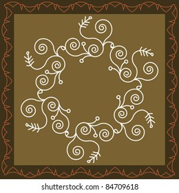 Folk Motif Design wall painting