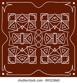 Folk Motif Design wall painting
