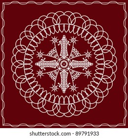 Folk Motif Design wall painting
