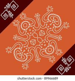 Folk Motif Design wall painting