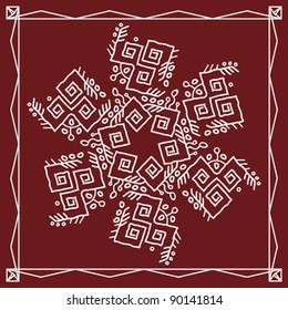 Folk Motif Design wall painting