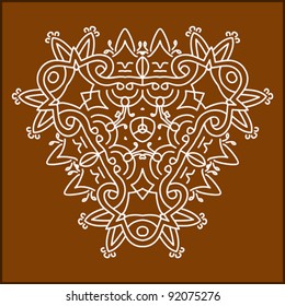 Folk Motif Design wall painting