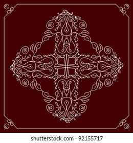 Folk Motif Design wall painting